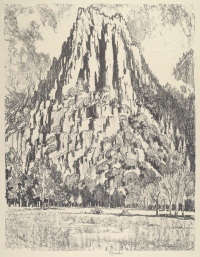 Przypory, Yosemite autorstwa Joseph Pennell