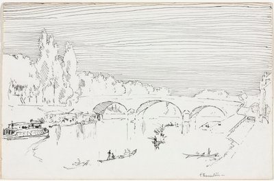 Charenton-le-Pont, ca. 1893. autorstwa Joseph Pennell