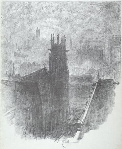 Kościół Chrystusa, St. Louis, 1919. autorstwa Joseph Pennell