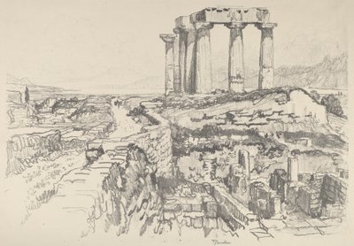 Korynt, w kierunku Zatoki autorstwa Joseph Pennell