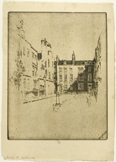 Cowley Street, Westminster autorstwa Joseph Pennell