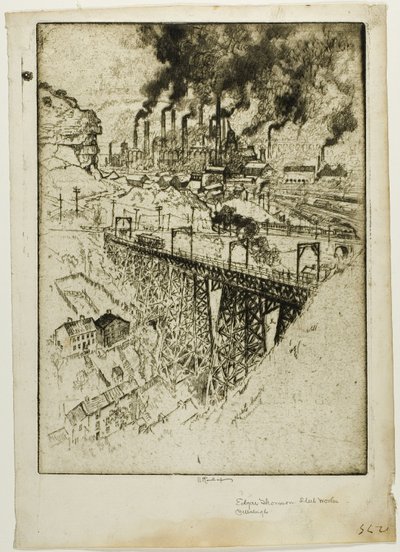 Edgar Thompson Works, Bessemer autorstwa Joseph Pennell