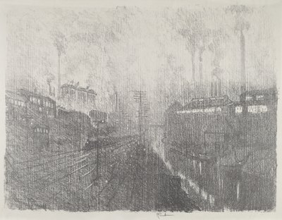 Wieczór w Kraju Amunicji, 1916. autorstwa Joseph Pennell