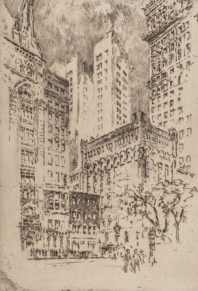 Czteropiętrowy dom, 1904. autorstwa Joseph Pennell