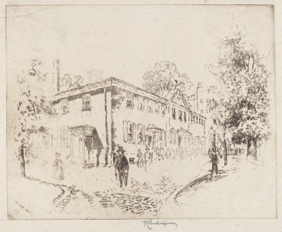 Fourth Street, Dom Spotkań, Filadelfia autorstwa Joseph Pennell
