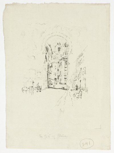 Brama Elwiry, Granada autorstwa Joseph Pennell