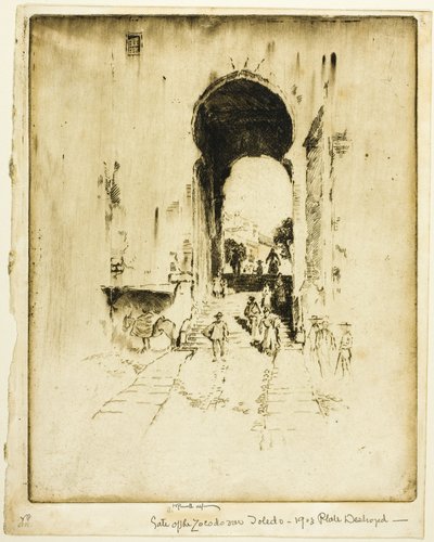Brama Zocodover, Toledo autorstwa Joseph Pennell