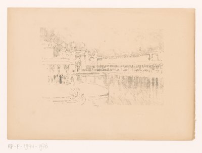 Widok na staw autorstwa Joseph Pennell