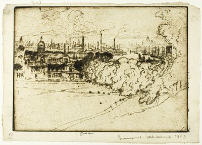 Greenwich Park, nr 1 autorstwa Joseph Pennell