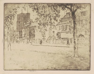 Dom, w którym zmarł Whistler autorstwa Joseph Pennell