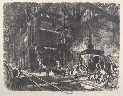 W krainie Brobdingnag prasa do gięcia blach pancernych autorstwa Joseph Pennell