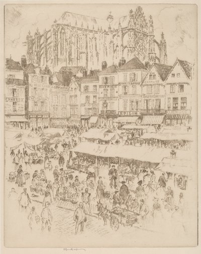 Miejsce, Beauvais autorstwa Joseph Pennell
