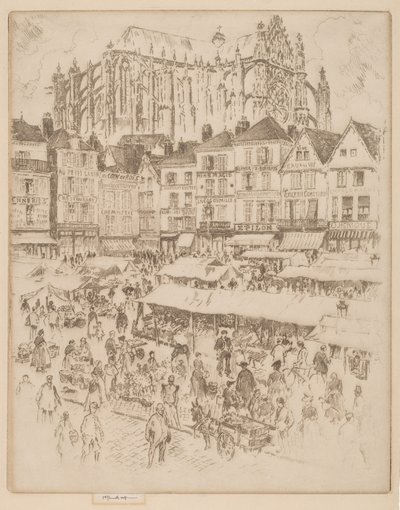 Miejsce, Beauvais autorstwa Joseph Pennell