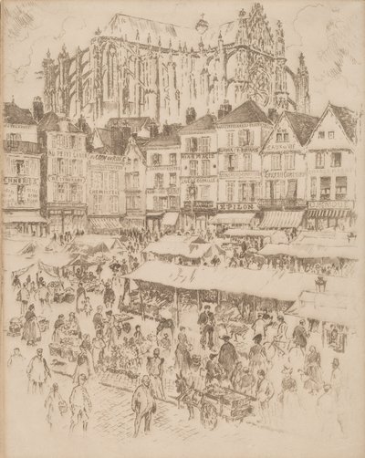 Miejsce, Beauvais, 1907. autorstwa Joseph Pennell