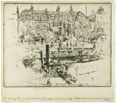 Lindsay Row, Chelsea autorstwa Joseph Pennell