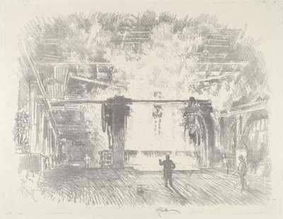 Wykonywanie płyty pancernej, 1916. autorstwa Joseph Pennell