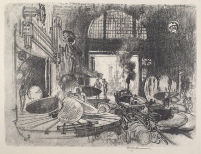 Wykonywanie łopat śmigła autorstwa Joseph Pennell