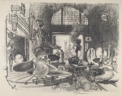 Wykonywanie łopat śmigła autorstwa Joseph Pennell