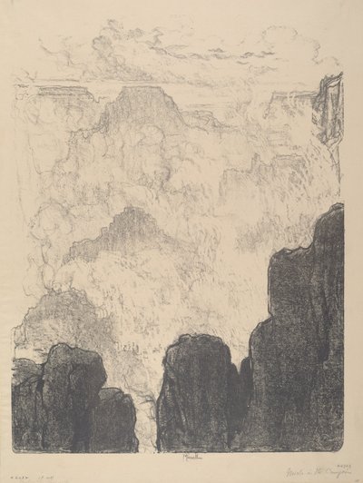 Mgły w kanionie, nr II, 1912. autorstwa Joseph Pennell