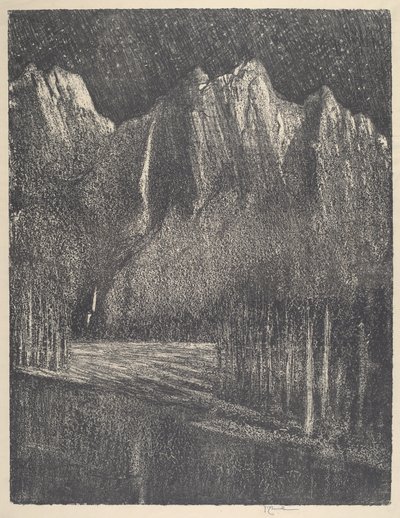 Noc w Yosemite autorstwa Joseph Pennell