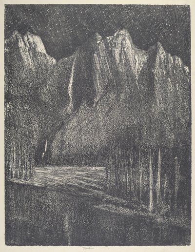 Noc w Yosemite autorstwa Joseph Pennell