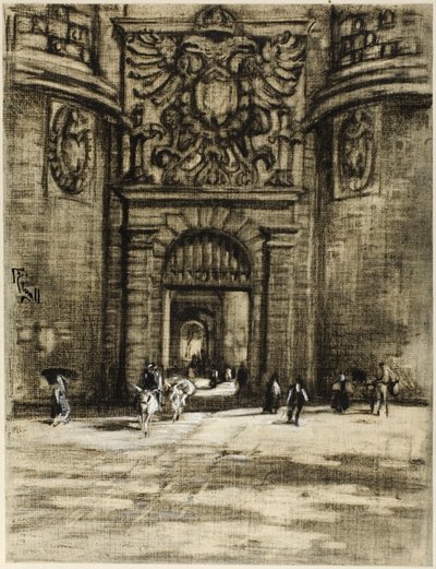 Porta Viragia, Toledo autorstwa Joseph Pennell