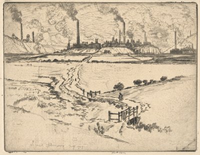 Potlands, Longport, wrzesień 1909, (Stokes?) autorstwa Joseph Pennell
