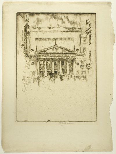 Teatr Królewski Haymarket autorstwa Joseph Pennell