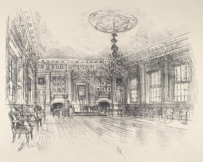 Pokój sygnatariuszy, Sala Niepodległości autorstwa Joseph Pennell