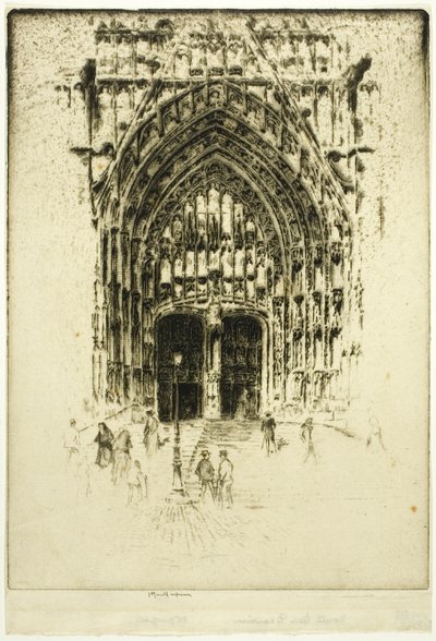 Drzwi południowe, Beauvais autorstwa Joseph Pennell