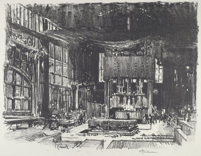 Akolici przygotowują ołtarz boga wojny autorstwa Joseph Pennell