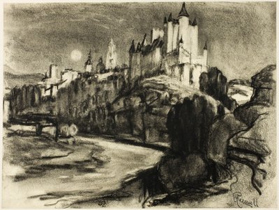 Alcazar, Segowia autorstwa Joseph Pennell