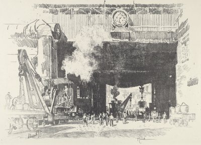 Wielka Brama Wielkiego Sklepu, 1916. autorstwa Joseph Pennell