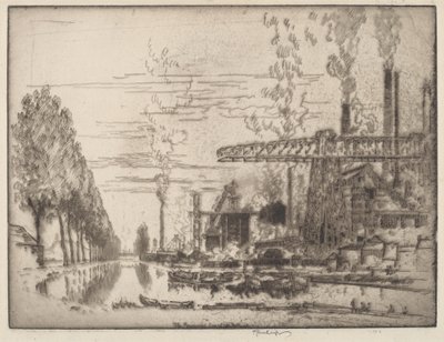 Kanał Brukselski, nowoczesna Hobbema autorstwa Joseph Pennell