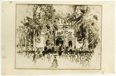 Katedra, Panama autorstwa Joseph Pennell