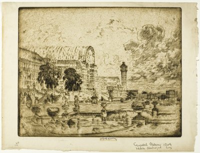 Kryształowy Pałac autorstwa Joseph Pennell