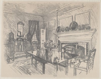 Jadalnia, Stenton autorstwa Joseph Pennell