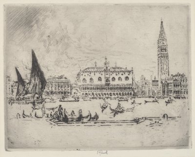 Pałac Dożów autorstwa Joseph Pennell