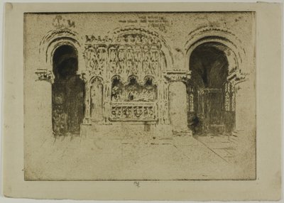 Grób założyciela, kościół św. Bartłomieja Wielkiego autorstwa Joseph Pennell