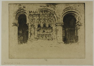 Grób założyciela, kościół św. Bartłomieja Wielkiego autorstwa Joseph Pennell