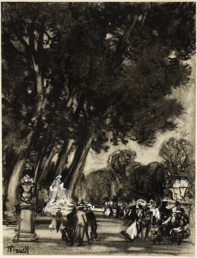 Ogród Wyspy, Aranjuez autorstwa Joseph Pennell
