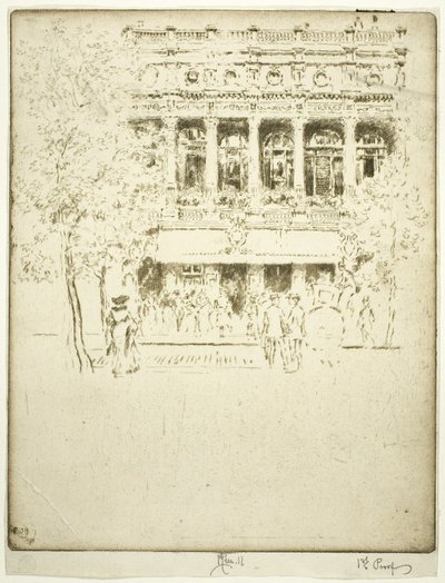 Teatr Garricka autorstwa Joseph Pennell