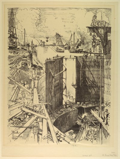 Brama Straży, Gatun autorstwa Joseph Pennell