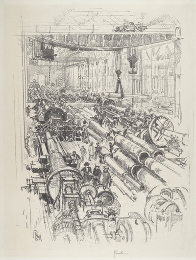 Sklep z bronią, 1916. autorstwa Joseph Pennell