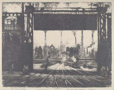 Żelazna Brama, Charleroi, 1911. autorstwa Joseph Pennell