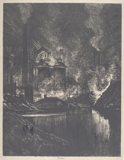 Jezioro Ognia, Charleroi autorstwa Joseph Pennell