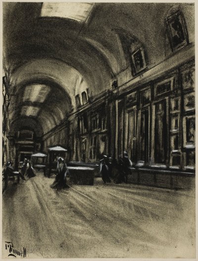 Długa Galeria, Prado autorstwa Joseph Pennell