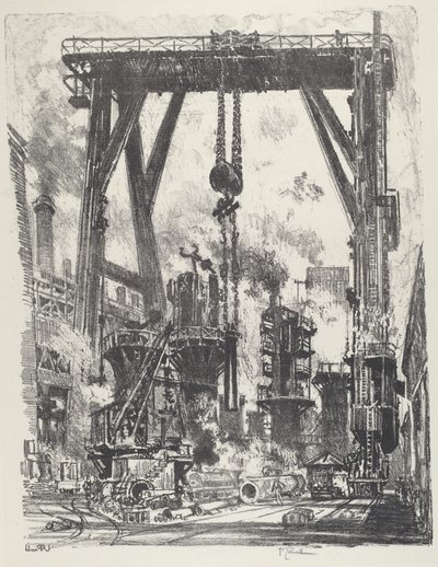 Stara strzelnica, 1916. autorstwa Joseph Pennell