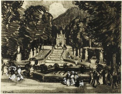 Park, La Granja autorstwa Joseph Pennell