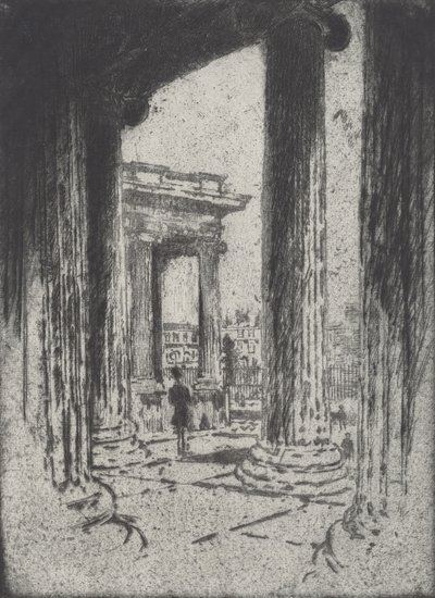Portyk, Muzeum Brytyjskie, 1905. autorstwa Joseph Pennell
